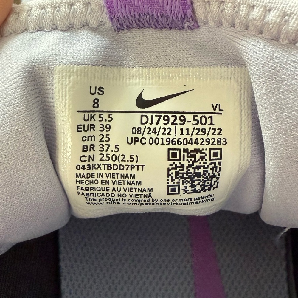 Nike Women’s Pegasus Trail ReactX GORE-TEX athletic shoes in Purple size 8 - Picture 7 of 7